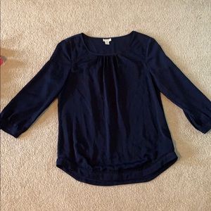 Navy j crew blouse